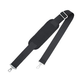 Adjustable Padded Shoulder Strap Replacement Laptop Bag Strap Crossbody Handbag Strap Black Luggage Bag Strap with Metal Clip for Briefcase