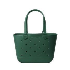 Simple Modern Large Beach Bag | Waterproof Getaway Rubber Tote with Zipper Pocket for Travel, Pool, Boat, Groceries, Sports | Forest