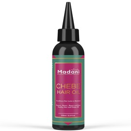 Chebe Hair Growth Oil with African Chebe Powder & 10 Natural Oils - Stronger, Thicker, Longer Hair for All Types (3.3oz)