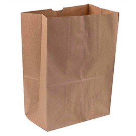 Generic Heavy Duty Kraft Brown Paper Barrel Sack Bags, 57 lbs Basis Weight, 12 x 7 x 17 inches, 50 Count
