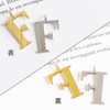 KK10-3S Japanese Cord Button Alphabet Charm [C] Silver 1 Piece