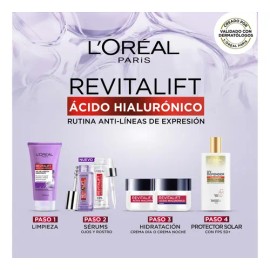 Kit L'Oréal Paris Revitalift Ácido Hialurónico Sérum facial rellenador Sérum de ojos 2 piezas Hidrata intensamente y rellena líneas de expresión aprobado por dermatólogos tu rutina de skin care