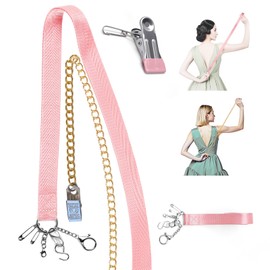 Lenporl Zipper Helper Pull for Dresses with 5 Hooks and Reinforced Design Zipper Helper with Detachable Clip Includes Bonus Metal Chain for Seniors and Pregnant Women