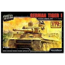 Forces of Valor 1:72 German Tiger I DAK 1943 French Prod. Kit - Stand Model, Model Building, Diorama Model, Military Model Building, Plastic Kit