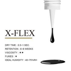 JOAMOUR X-Limit Flex – Flexible Bond Lash Glue for Natural Finish | 0.5–1 Sec Drying, Low Fume, Light Viscosity | for Classic & Volume Lash Sets