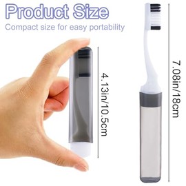 Juego de 8 cepillos de dientes plegables de viaje con estuche, cerdas suaves, mini cepillo de dientes plegable portátil compacto y portátil, artículos de tocador pequeños envueltos