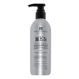 MARTHA DEBYALE HAIR TECH For Men 3en1 Shampoo. Melena, barba, bigote y cuerpo. Con extracto de Grano de Café y Carbón Activado, 450 ml.               
