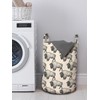 Lunarable Bison Laundry Bag Pack of 2, Repeated Furry American