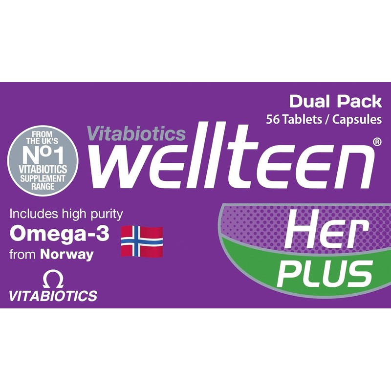 Vitabiotics Wellteen Her Plus - 56 Tablets/Capsules, 56 Count (Pack