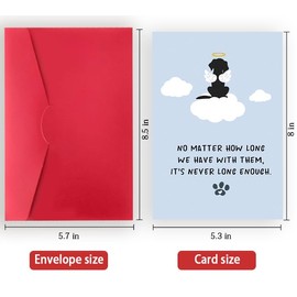 Londue Dog Sympathy Card, Cute Pet Loss Cards, Dog Memorial Sympathy Gifts for Loss of Pet, Condolence Card for Pet Owner Lover, Doggy Bereavement Ideas for Family Friends Husband Wife