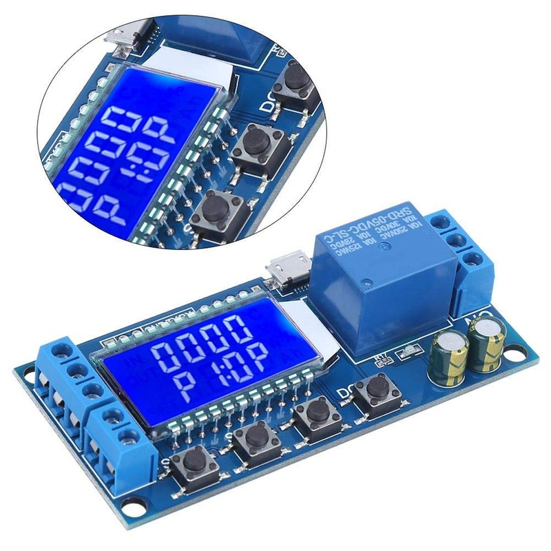 12V Trigger Timer, Cycle Trigger Delay Timer Switch 6-30v, 0.01secs-9999min
