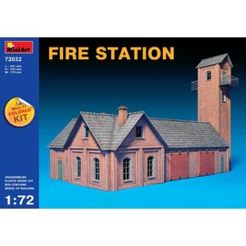 MiniArt 1:72 Scale Fire Station Plastic Model Kit