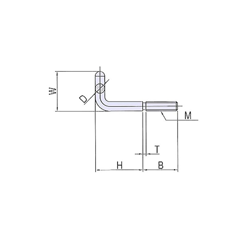 Himejiya LFB-10 #10 Stainless Steel L Hook Bolt