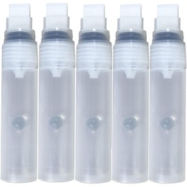 Large Paint Empty Markers 5 Pack, 15mm Jumbo Tips, Clear Pen Holder, Refillable Paint Marker Pens for DIY Rock, Wood, Ceramic, Metallic, Graffiti, Glass Painting, Beloved by artists, entrepreneurs