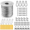 Generic Steel Wire Cable Turnbuckle Hanging Kit, 98FT 304 Stainless