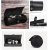 Contacts Leather Watch Box, Travel Bag for 3 Watches, Storage