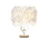 Feather Table Lamp, Bedside Table lamp for Bedroom, White Lamp