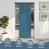 JUBEST 4FT Heavy Duty Bypass Door Hardware with Finger Pulls,Sturdy