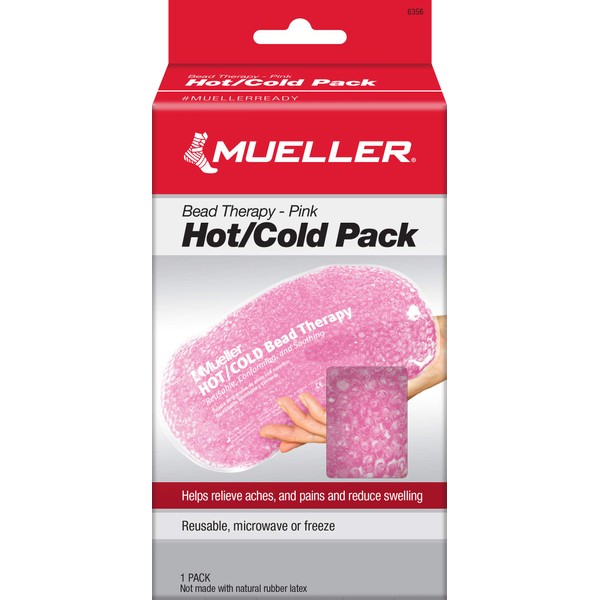 MUELLER Sports Medicine Beaded Reusable Cold/Hot Pack, Ideal for Treatment of Minor scrapes, Bruises, Aches, Sprains and Headaches, Heat/Cold Compression Therapy, 10.4"x5"