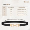 JASGOOD 4 Pack Women's Elastic Skinny Belt Fashion Alloy Buckle