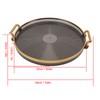 Round Tray with Gold Handle Elegant Multi Functional Golden Rim