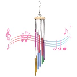 Wind Chimes for Garden, Colorful Wind Chimes with 12 Aluminum Tubes, Garden Hanging Ornament for Patio, Balcony & Yard Decoration, Outdoor Indoor Hanging Decor