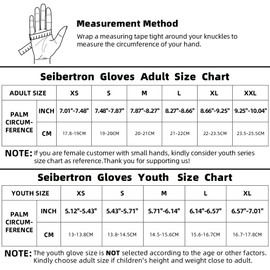 Seibertron Youth Dirtclaw Gloves - High-Performance Gloves for Road Racing and BMX Riding Red XL