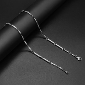 Jeroot Women's Magnetic Necklace, Stylish, Width 0.08 inch (2 mm), Total Length 17.7 inches (45 cm), Chain, Popular, Exclusive Box, No Gemstone