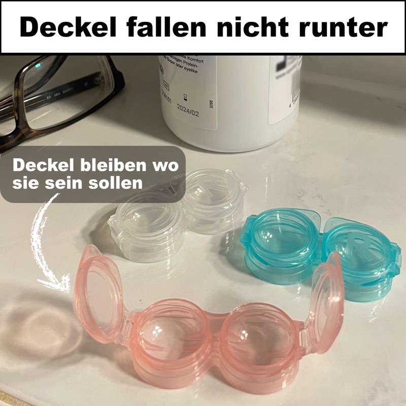 Traptix EYB Contact Lens Case, Turquoise, transparent, Cosmetic case