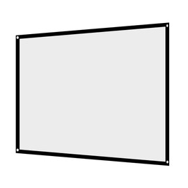 MAGT Projector Curtain, 1 Piece, Portable, Foldable, Wrinkle-Free and Durable White Projector Curtain Projection Screen 4: 3 for Open Air Cinema (Size : 84 Inches)