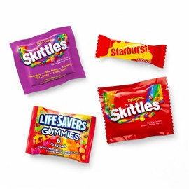 Assortit X Mars Collab Fruity Chewy Sampler Holiday Mix Fun Size Skittles Starburst Lifesavers Candy Variety Bulk Assortment 3 Lb Individually Wrapped Nut & Gluten Free (48 Oz)