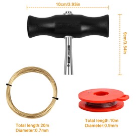 Eclove Windscreen Removal Tool, Set of 4 Windscreen Removal Tool, Windscreen Removal Tool, with 2 Handles and 2 Rolls Cutting Wire, Car Window Removal Tool
