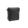 VISCONTI Compact Leather Messenger/Travel Bag S7 Black
