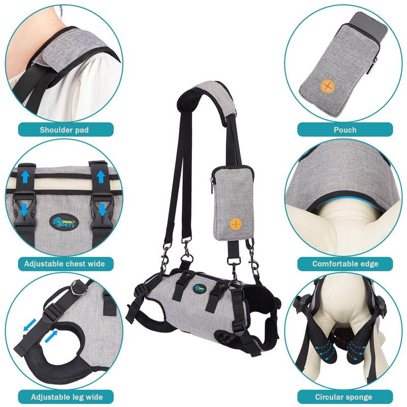 Ownpets Dog Lift Harness, Emergency Backpack Pet Legs Support &