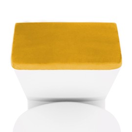 AZHCHKE Stretch Velvet Toilet Tank Lid Cover for Bathroom Super Soft Toilet Tank Cover Luxury Velvet Plush, with Elastic Bottom, Machine Wash, Gold