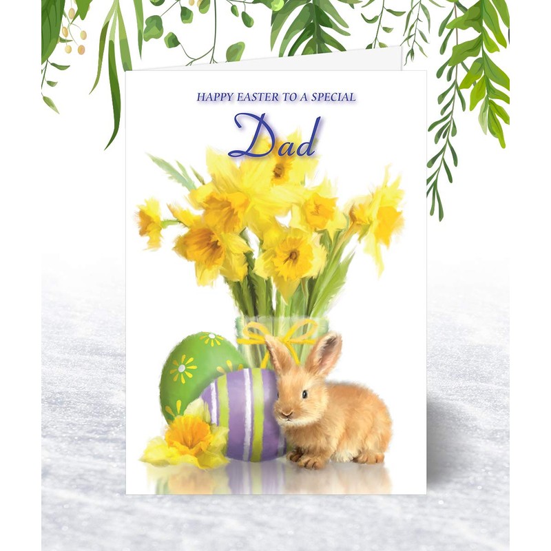 Dad Easter Card - Medium Sized Card (A5 Size -148mm