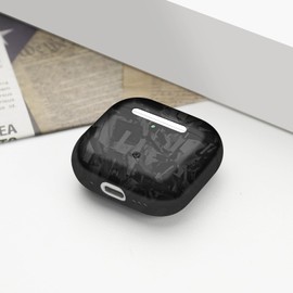 MONOCARBON Real Forged Carbon Fiber Case for Airpods 4,Ultra Light & Thin/Scratch Resistant Protective Hard Cover for 2024 New 4th Generation Airpods,Compatible with MagSafe Wireless Charging