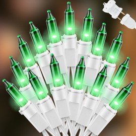 LAMPHOME 100 Count Green-String Lights - 21.6FT LED Christmas Lights, Mini led Lights for Outdoor Home Holiday Party Wedding Independence Day Decoration