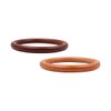 VOANZO 4PCS 2 Colors Wooden Round Shape Purse Handle Bag