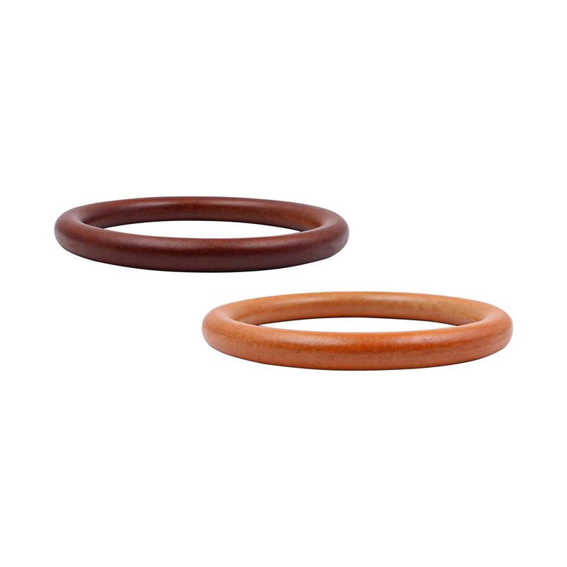 VOANZO 4PCS 2 Colors Wooden Round Shape Purse Handle Bag