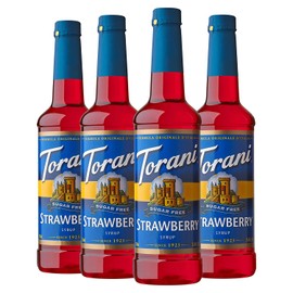 Torani Sugar Free Syrup, Strawberry, 25.4 Fl Oz, (Pack of 4)