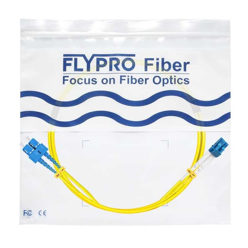 FLYPROFiber- 2M OS2 SC to LC Fiber Patch Cable |