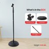 Pyle Black Adjustable Microphone Stand Sturdy Stable Design For Home