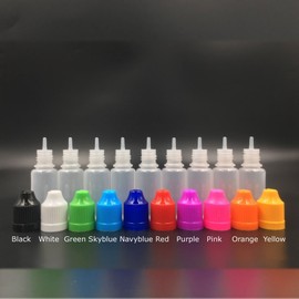 10pcs10ml Lab Dropping Bottles,Squeezable Plastic Liquid Dropper Bottles,Empty Eye Liquid Bottles,Eye Droppers Bottles (5 colors 10pcs)