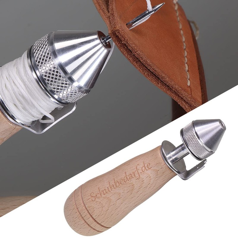 Langlauf Schuhbedarf Professional Sewing Awl Saddle Awl with Leather Needle