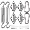ZFYQ Garden Awning Mounting Kit, 40 Pieces Large Stainless Steel