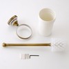 Toilet Brush with Holder for Bathroom Antique Bronze Wall Mounted