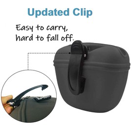 Silicone Dog Treat Pouch-Small Training Bag-Portable Dog Treat Bag for Leash with Magnetic Closure and Waist Clip[US Design Patent]