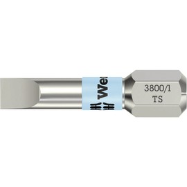 Wera - 5071002001 Stainless 3800/1 TS 5/16" Slotted Insert Bit, 1/4-Inch Drive