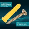 Plastic Expansion Wall Screw Plug Screw Fixings + Self-Tapping Screws